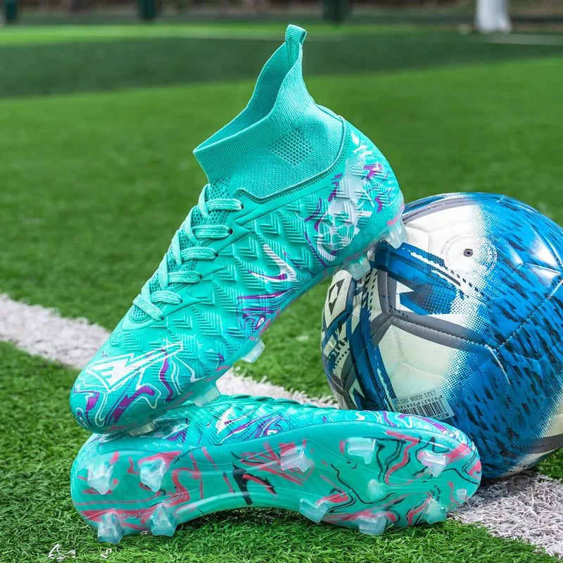 Chaussures de Football Professionnelles Homme - Crampons Longs Respirantes Antidérapantes