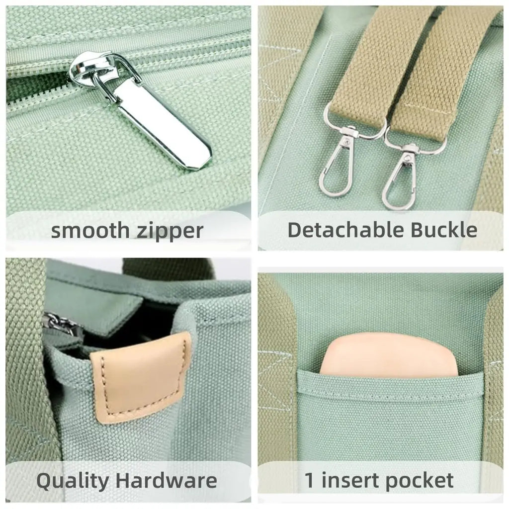 Petit Sac Cabas Femme en Toile – Bandoulière, Multipoches, Style Fashion