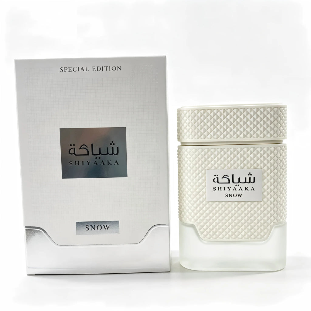 KHADLAJ Shiyaaka Snow Special Edition 100ml Unisex Perfume Clean Soft White Musk Floral Scent for Daily Office Use as Holiday Gift