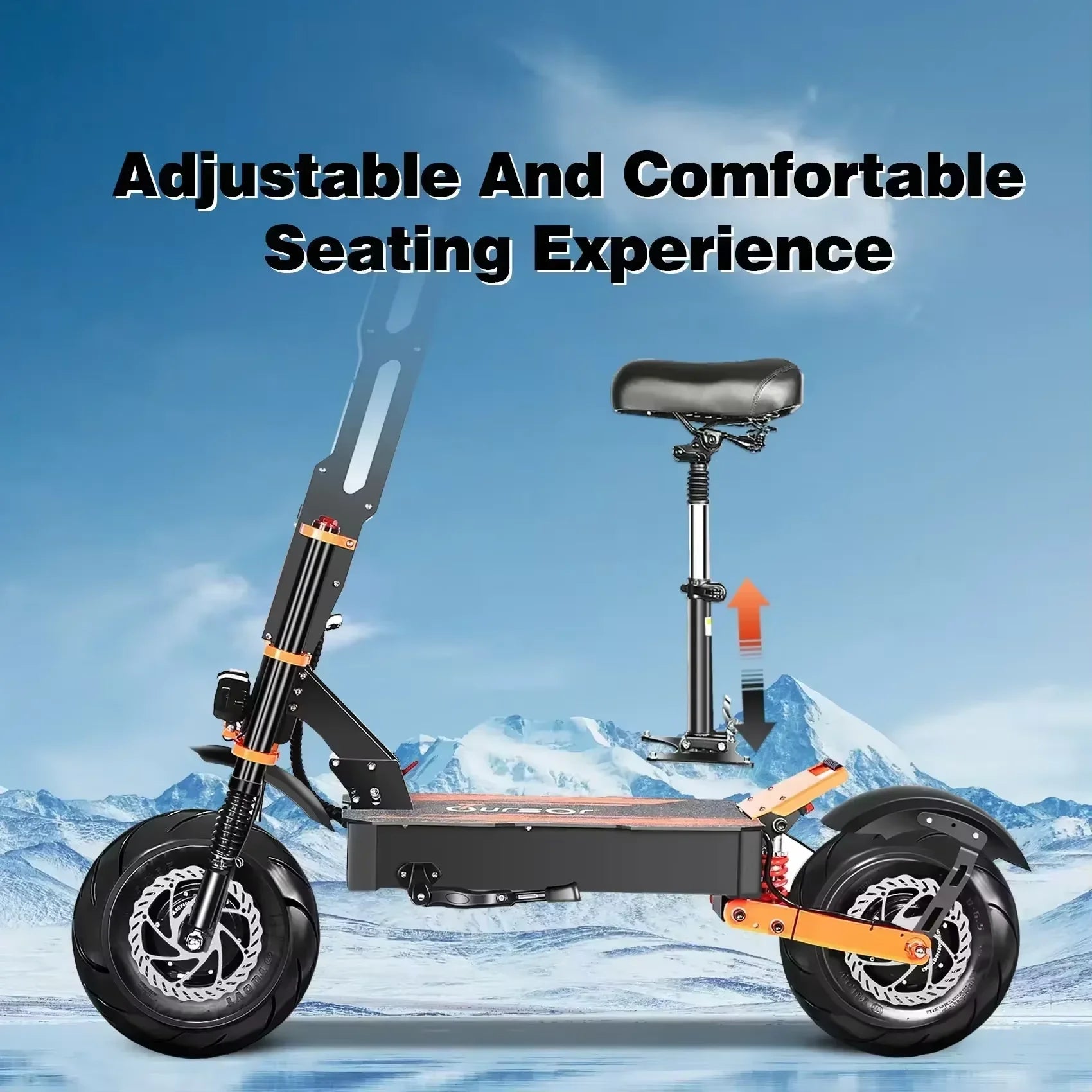 Trottinette Électrique EU X8 Adulte 8000W Double Moteur 60V 38AH – Tout-terrain 14 pouces, Vitesse max 100 km/h, Autonomie 120 km, Charge 200 kg