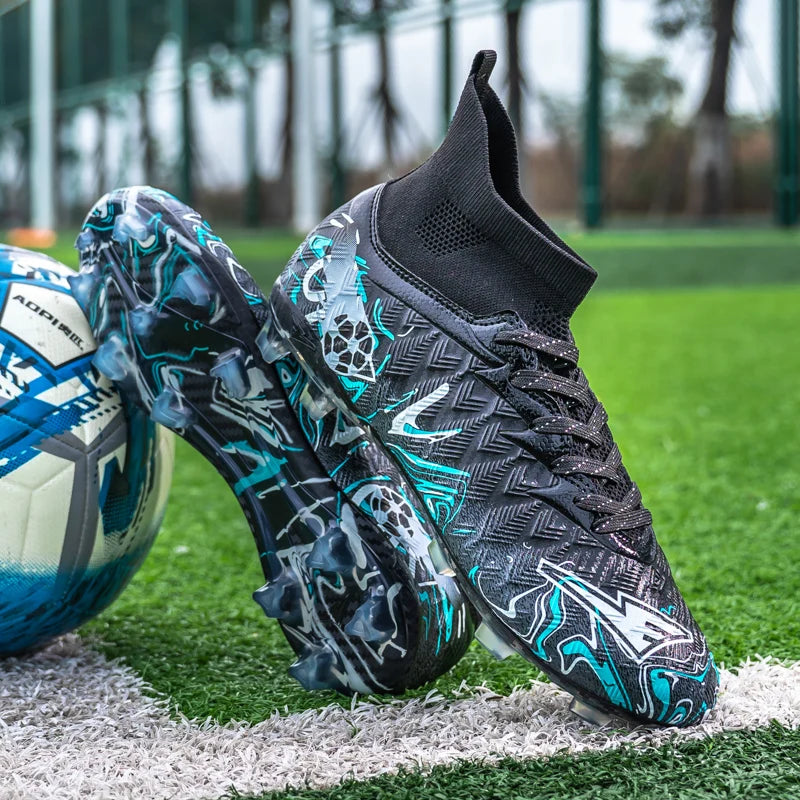Chaussures de Football Professionnelles Homme - Crampons Longs Respirantes Antidérapantes