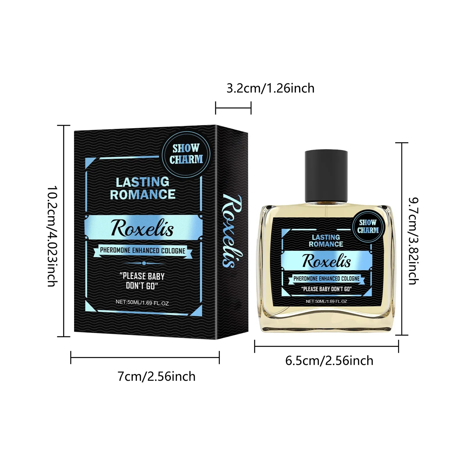 Roxelis Cologne Phéromone Homme 50ml – Parfum Séducteur Longue Durée