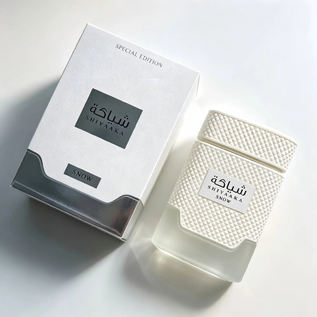 KHADLAJ Shiyaaka Snow Special Edition 100ml Unisex Perfume Clean Soft White Musk Floral Scent for Daily Office Use as Holiday Gift