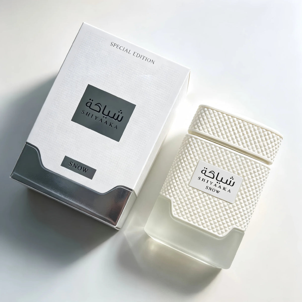 KHADLAJ Shiyaaka Snow Special Edition 100ml Unisex Perfume Clean Soft White Musk Floral Scent for Daily Office Use as Holiday Gift