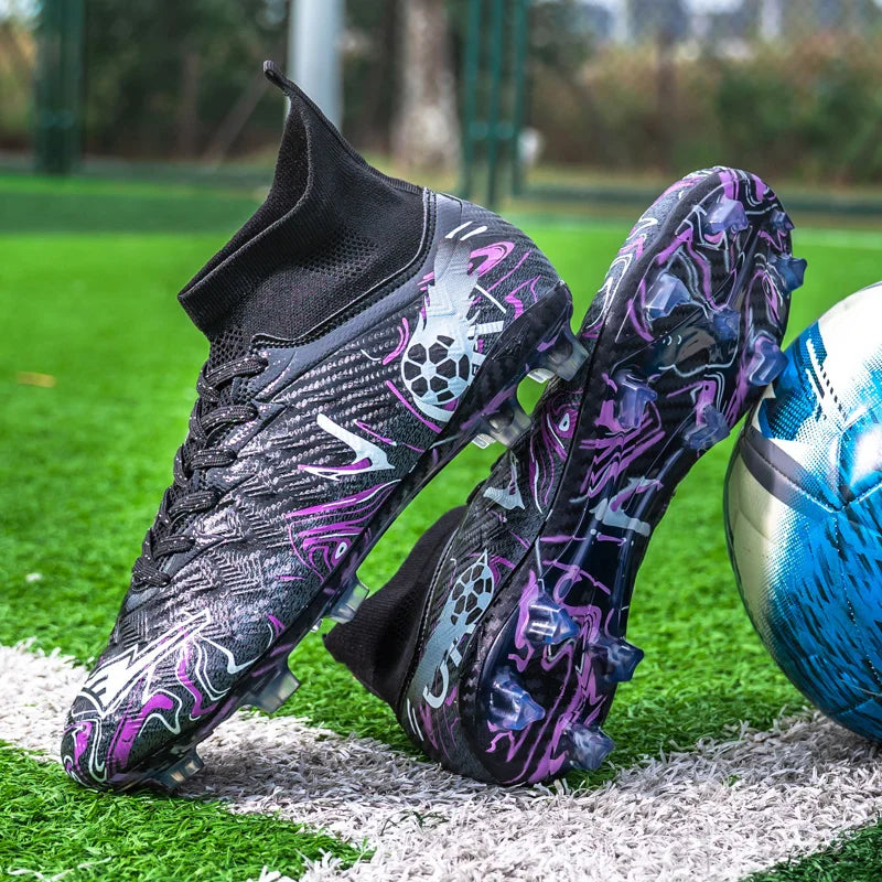 Chaussures de Football Professionnelles Homme - Crampons Longs Respirantes Antidérapantes