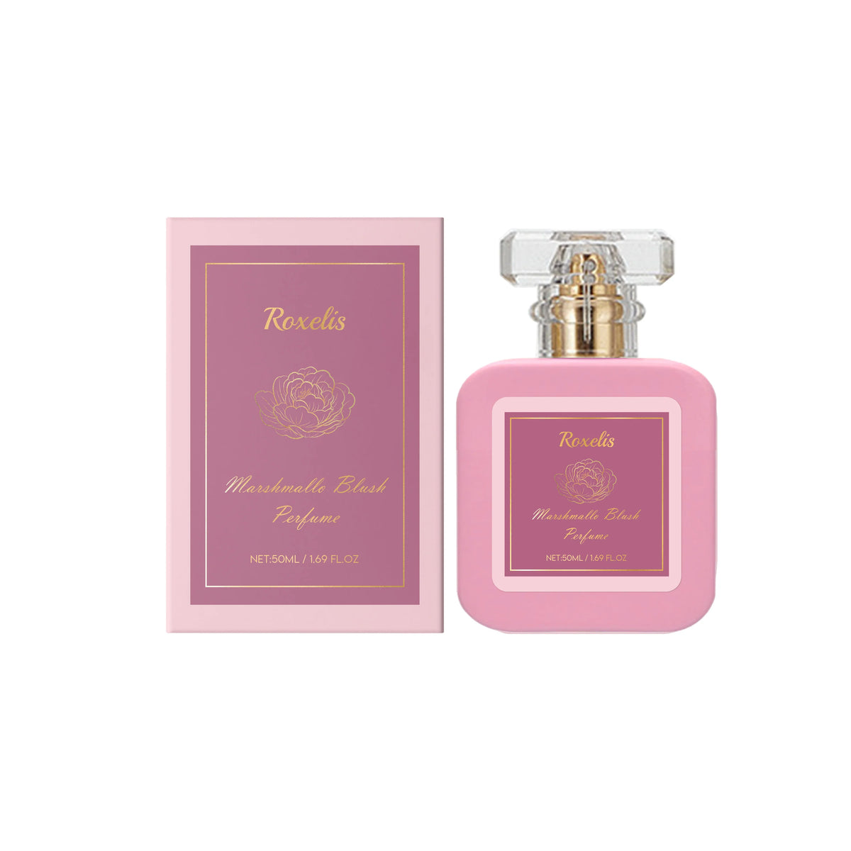 Roxelis Marshmallow Blush EDP Femme 50ml – Parfum Fraise Sucrée Romantique Longue Durée