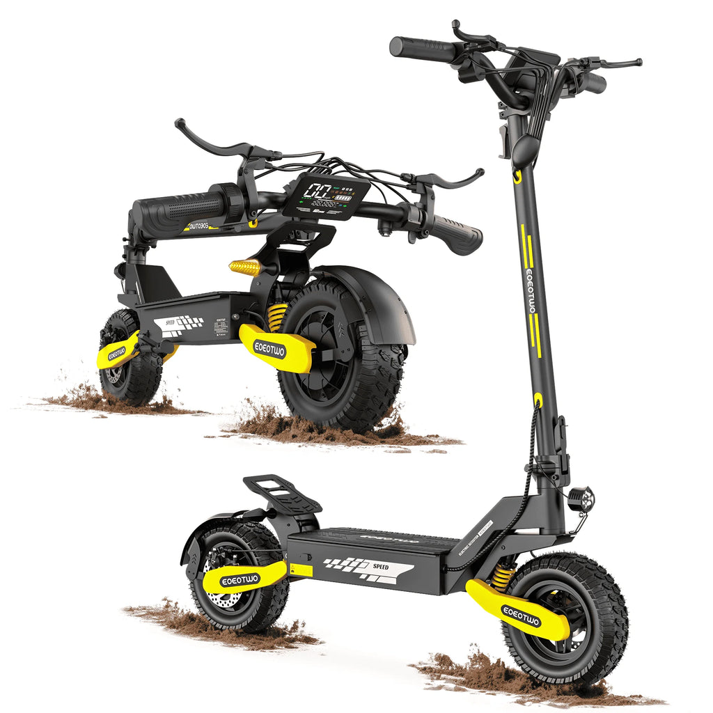 EOEOTWO 1200W Off Road Electric Scooter for Adults 48V Long Range E-Scooter 30MPH Fast Speed 11" Tubeless Tire Foldable Kick Scooter