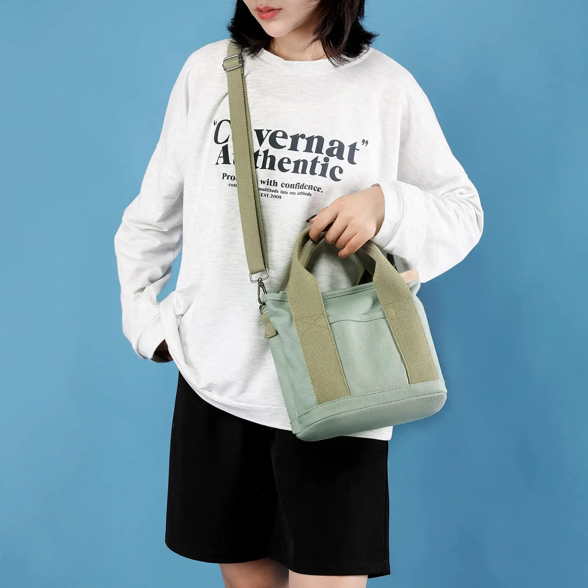 Petit Sac Cabas Femme en Toile – Bandoulière, Multipoches, Style Fashion
