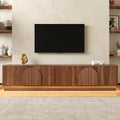 Armoire TV Moderne – Portes Push-to-Open, Éclairage LED, Style Rétro | 180 cm