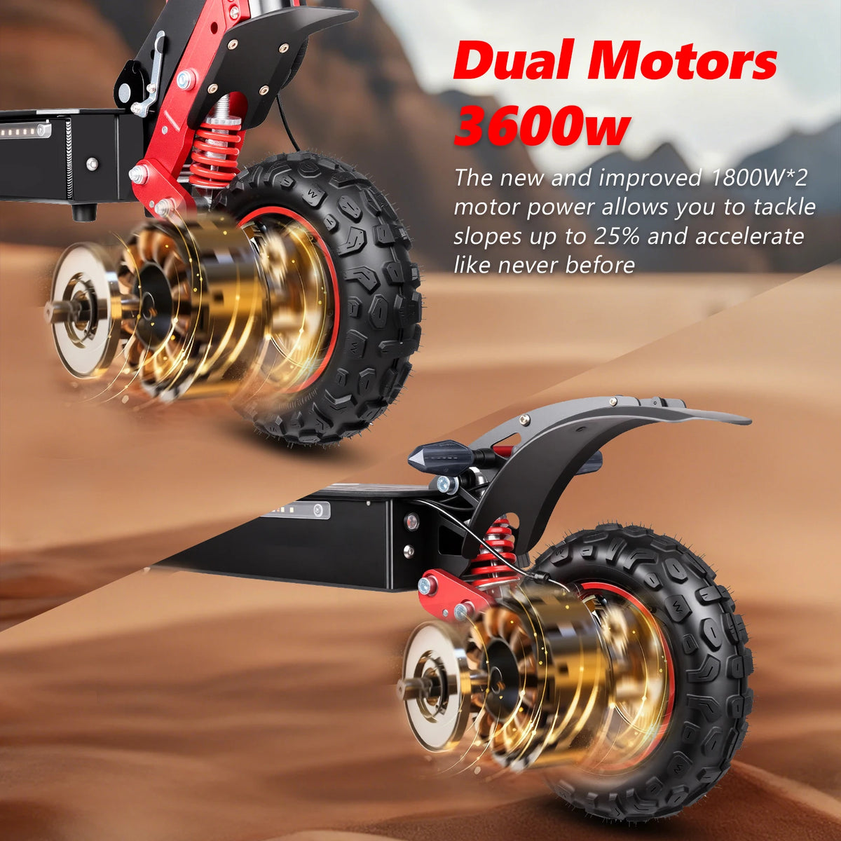 SUNNIGOO X7/X7PRO Electric Scooter 3600W Dual Motor Strong Powerful Max Speed 60-65km/h 11 Inch Off-Road Tires Foldable Powerful Escooter 60KM Long Range Waterproof IP54 NFC Lock  Dual Brakes All-Terrain Scooter