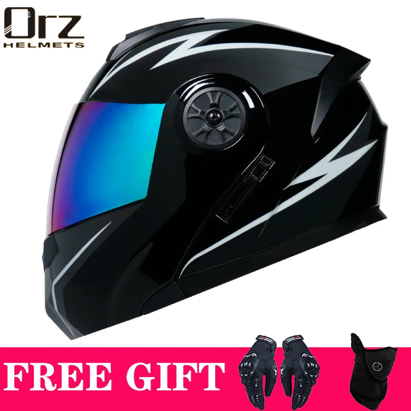 Casque Moto Modulable ORZ – Flip Up, Homologué DOT, ABS Léger 1,3 kg | Unisexe