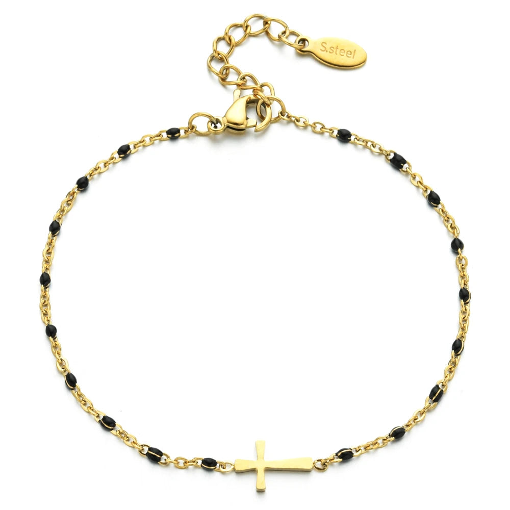 Bracelet Bohème Fin en Acier Inoxydable – Charme Géométrique Femme | ZMZY