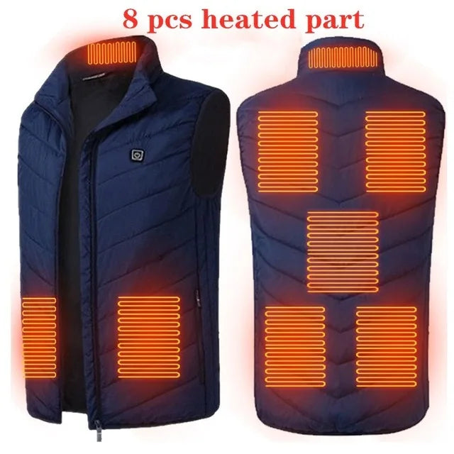 Gilet Chauffant Électrique USB – Homme & Femme, Multi-Zones, 3 Températures, Hiver