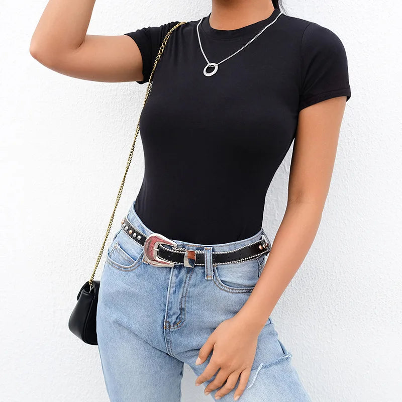 Damen-Body Kurzarm – Slim Sexy Sommer