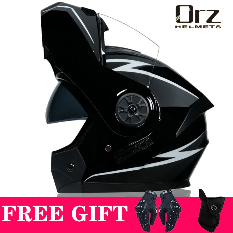Casque Moto Modulable ORZ – Flip Up, Homologué DOT, ABS Léger 1,3 kg | Unisexe