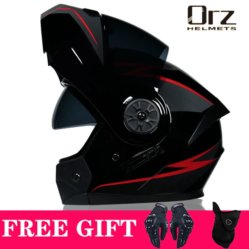 Casque Moto Modulable ORZ – Flip Up, Homologué DOT, ABS Léger 1,3 kg | Unisexe