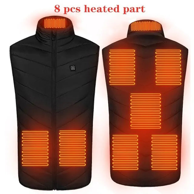 Gilet Chauffant Électrique USB – Homme & Femme, Multi-Zones, 3 Températures, Hiver