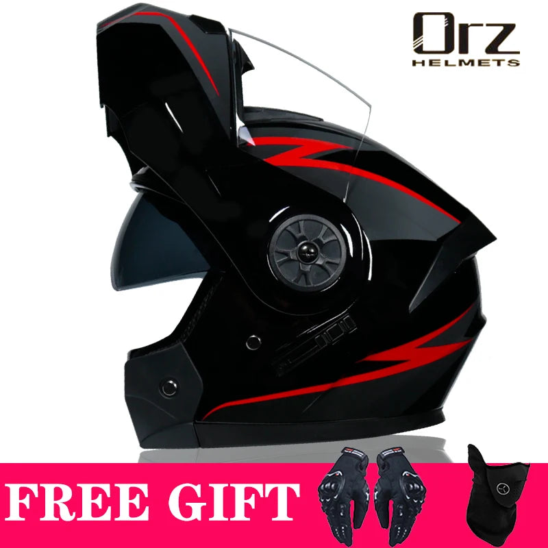 Casque Moto Modulable ORZ – Flip Up, Homologué DOT, ABS Léger 1,3 kg | Unisexe