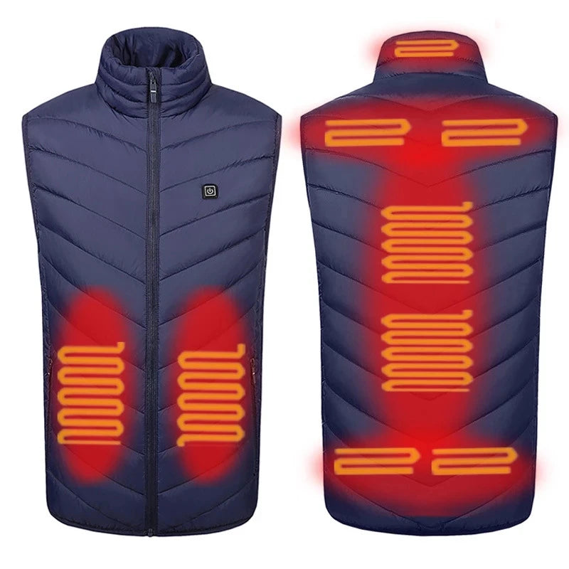 Gilet Chauffant Électrique USB – Homme & Femme, Multi-Zones, 3 Températures, Hiver