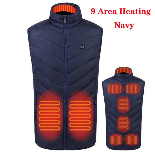 Gilet Chauffant Électrique USB – Homme & Femme, Multi-Zones, 3 Températures, Hiver