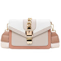 Yogodlns Women's Shoulder Bag – Two-Tone PU Leather, Gold Chain, Summer Fashion Style