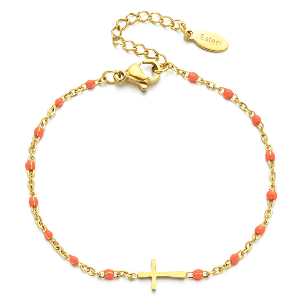 Bracelet Bohème Fin en Acier Inoxydable – Charme Géométrique Femme | ZMZY