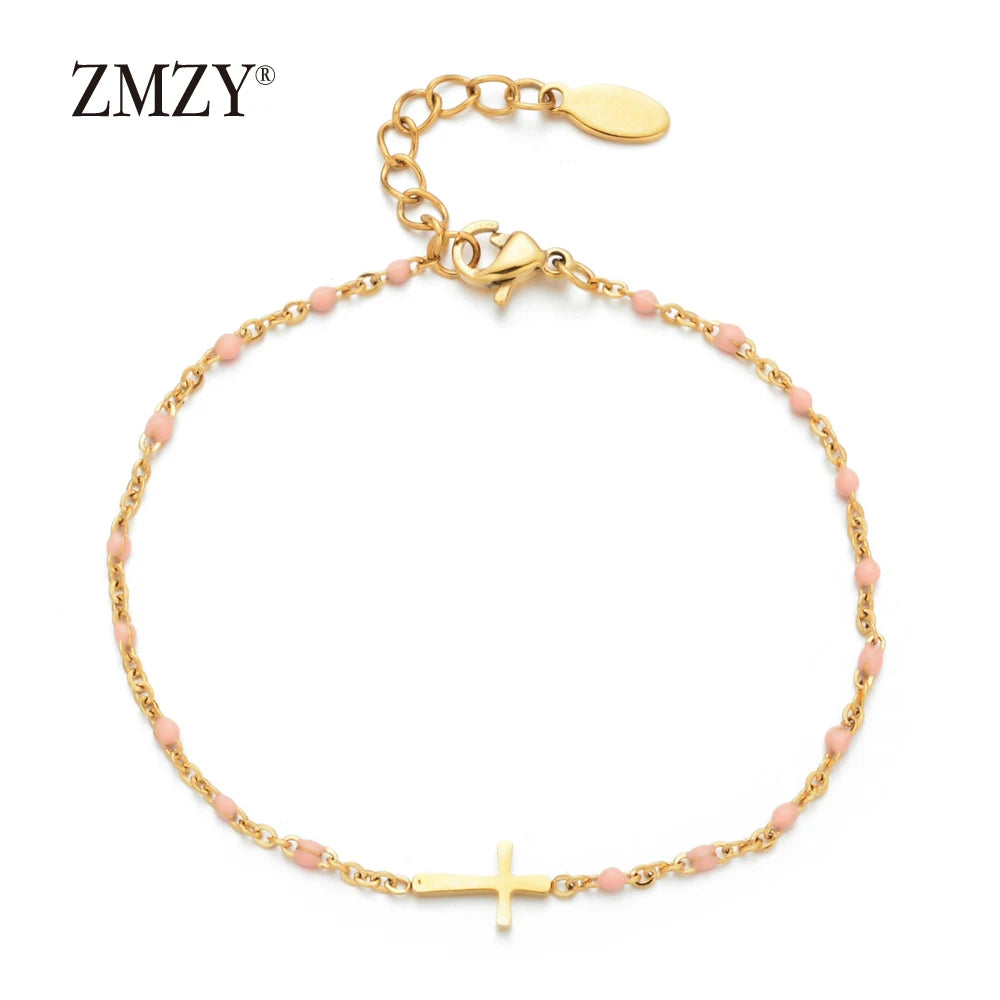 Bracelet Bohème Fin en Acier Inoxydable – Charme Géométrique Femme | ZMZY