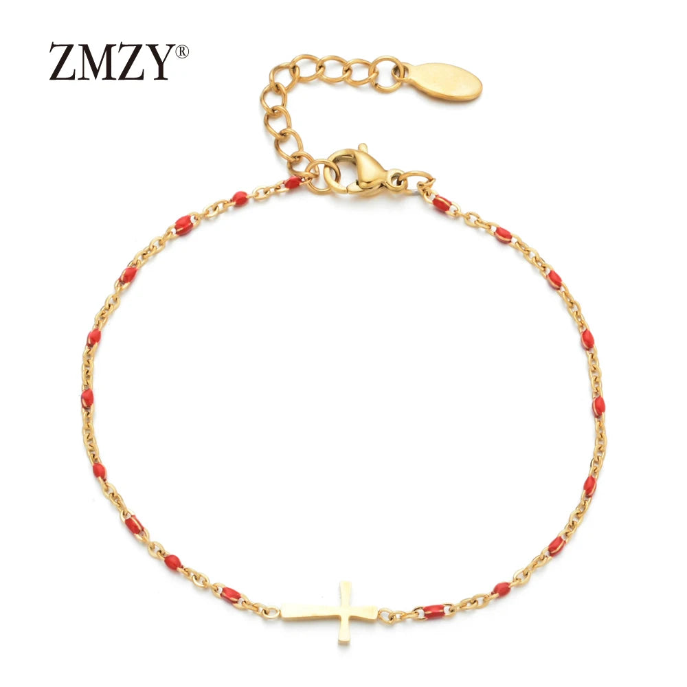 Bracelet Bohème Fin en Acier Inoxydable – Charme Géométrique Femme | ZMZY