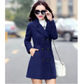 UHYTGF – Manteau Femme Laine Double Boutonnage, Coupe Slim Élégante, Style Bureau, Automne-Hiver