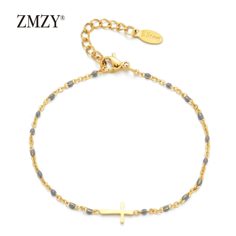 Bracelet Bohème Fin en Acier Inoxydable – Charme Géométrique Femme | ZMZY