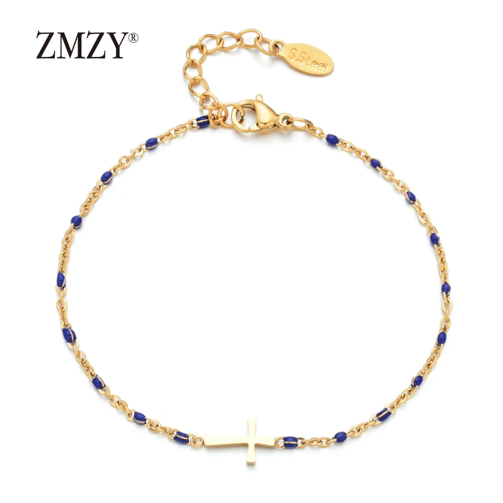 Bracelet Bohème Fin en Acier Inoxydable – Charme Géométrique Femme | ZMZY