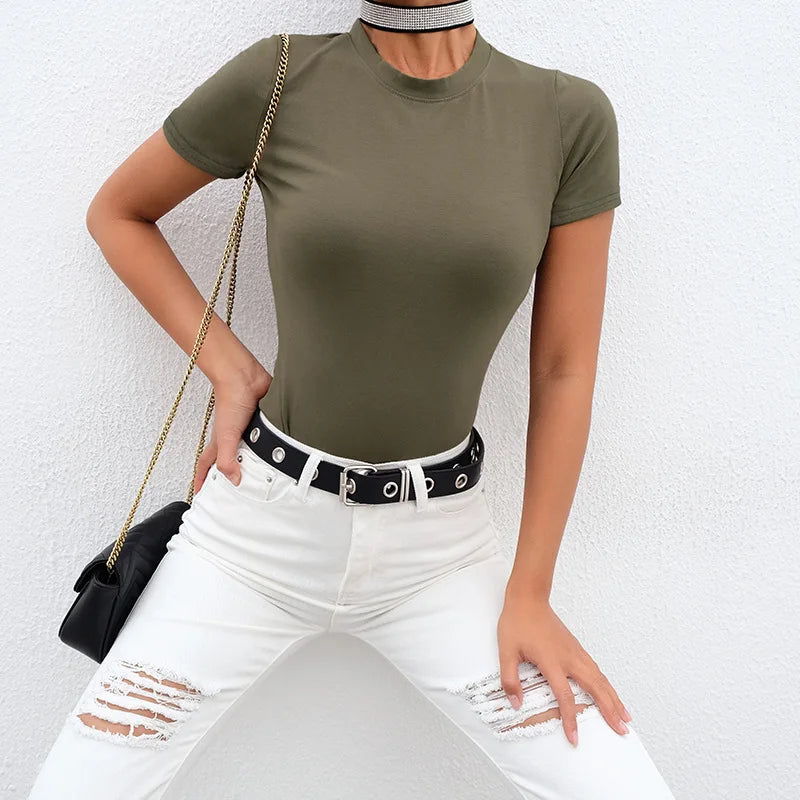 Damen-Body Kurzarm – Slim Sexy Sommer