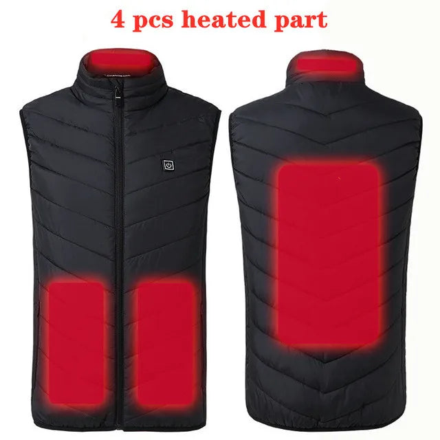 Gilet Chauffant Électrique USB – Homme & Femme, Multi-Zones, 3 Températures, Hiver