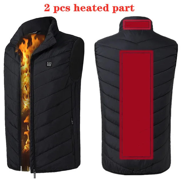 Gilet Chauffant Électrique USB – Homme & Femme, Multi-Zones, 3 Températures, Hiver