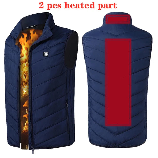 Gilet Chauffant Électrique USB – Homme & Femme, Multi-Zones, 3 Températures, Hiver