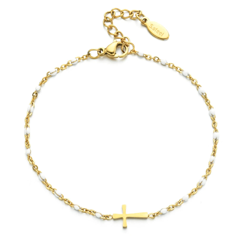 Bracelet Bohème Fin en Acier Inoxydable – Charme Géométrique Femme | ZMZY