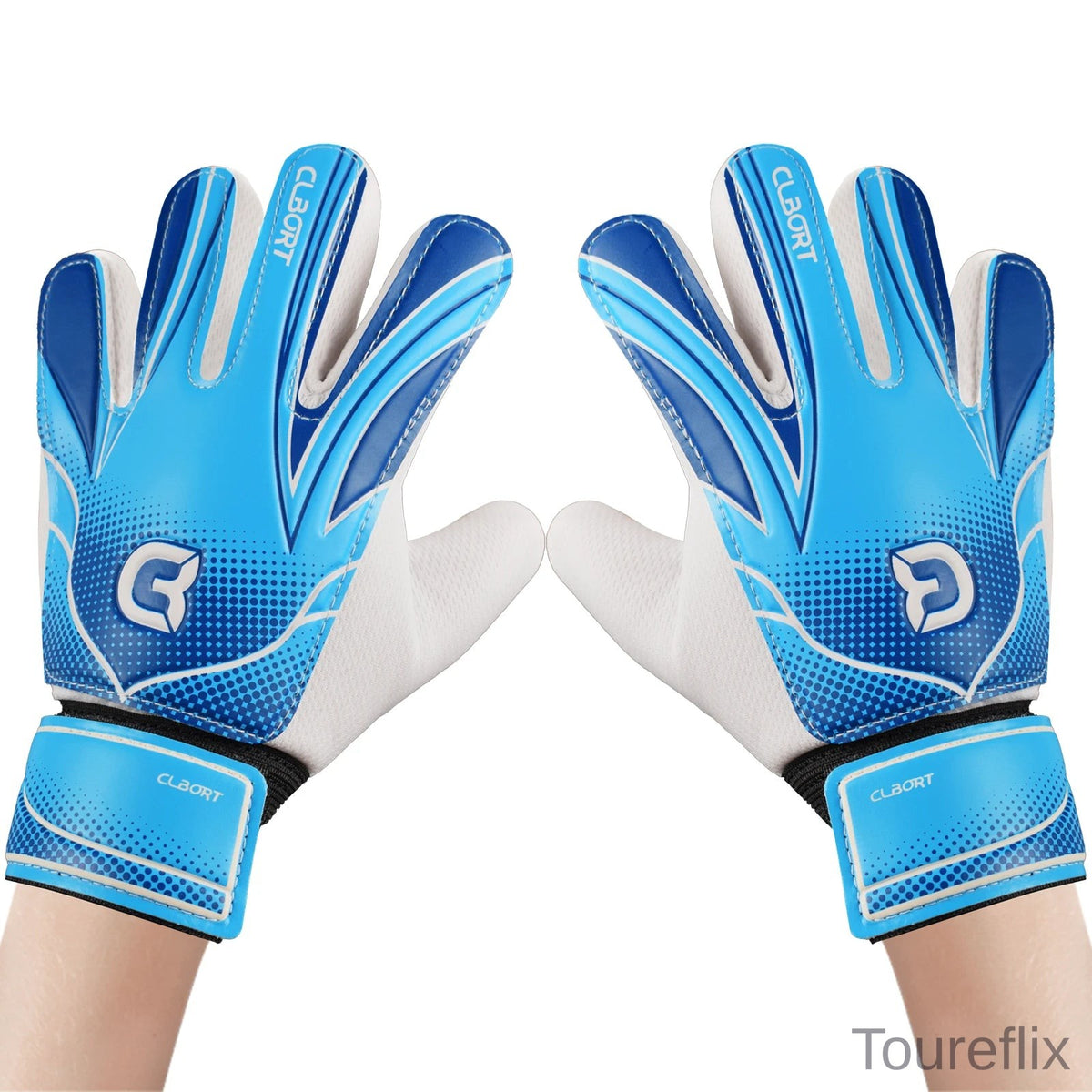 1 pair Non-Slip Soccer Goalie Gloves with Double Wrist Protection
