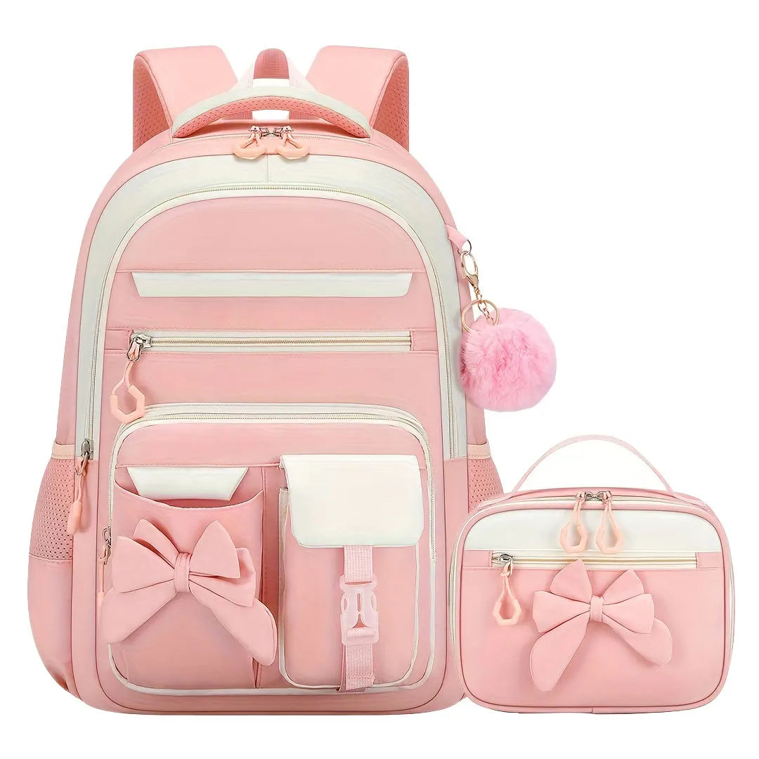 Cute Student Backpack 3pcs/set Primary Schoolbag Rabbits and Quicksand Kawaii Student Backpack Teenage Girls Handbag Rucksack
