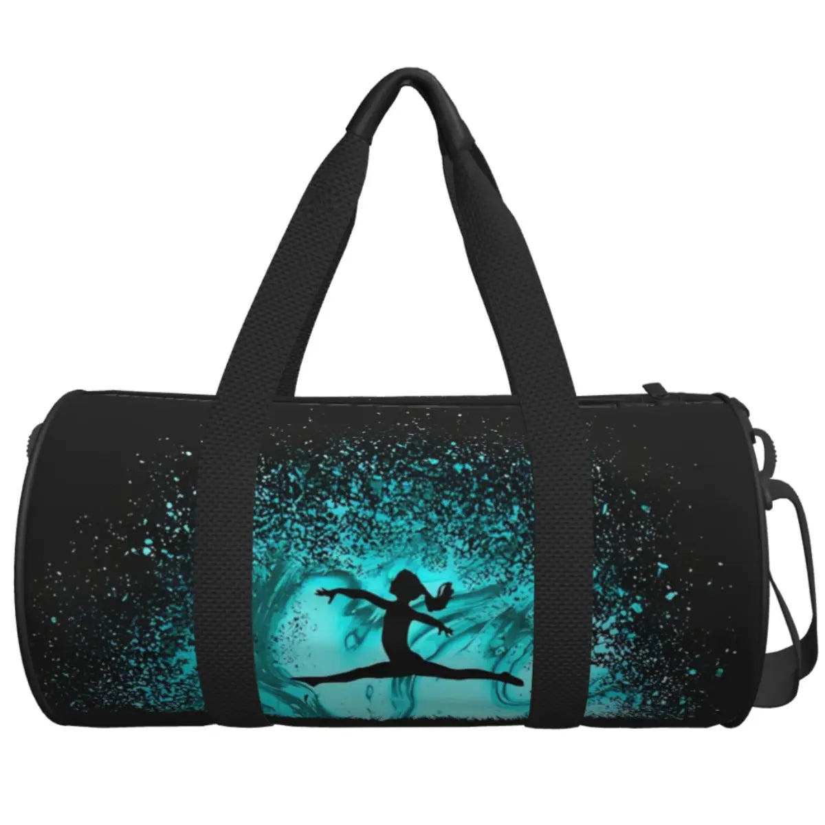 Gymnastics Girl Colorful Pattern Modern Sport Gym Bag Training Sports Bags Men with Shoes Retro Fitness Bag Weekend Handbags
