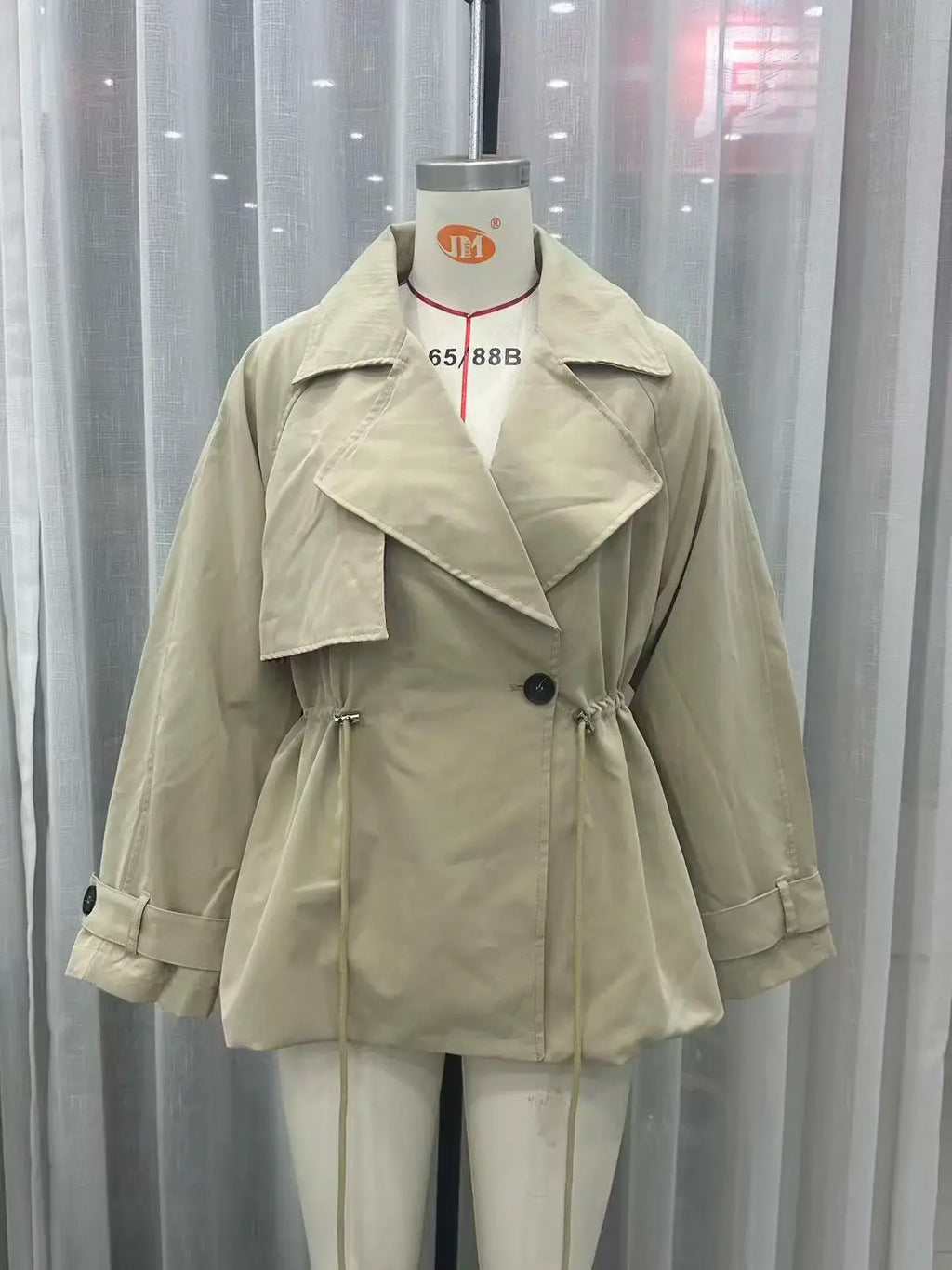Trench Coat Femme Élégant – Veste Boutonnée Ceinturée Style Coréen | Automne 2026