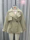 Trench Coat Femme Élégant – Veste Boutonnée Ceinturée Style Coréen | Automne 2026