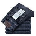 Jean Business Casual Homme Taille Haute Lavé – Coupe Slim Droite Toutes Saisons