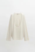 Pull Femme Coton Tricoté Dos Nu – Col Rond Loose Chaud Automne Hiver