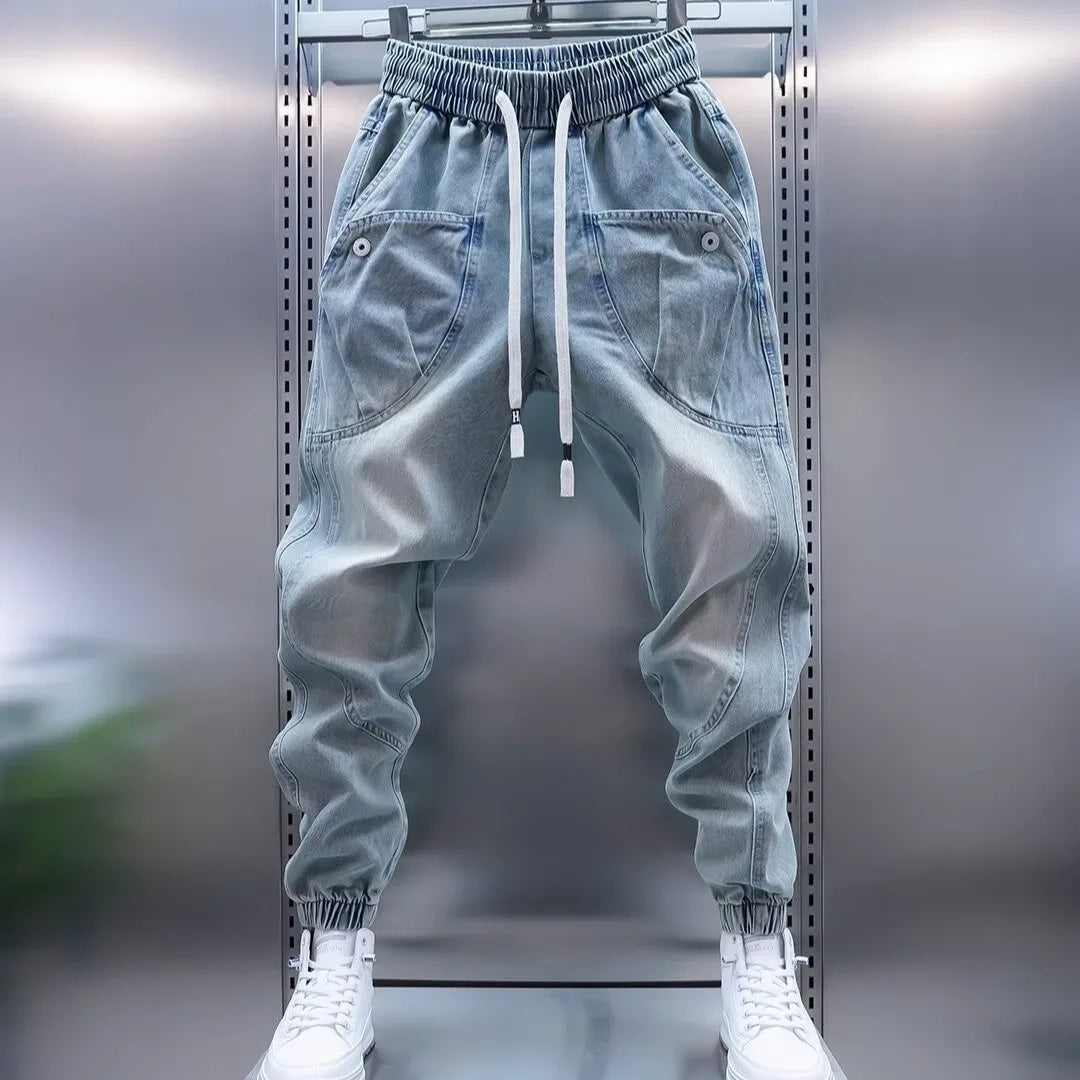 Jean Cargo Streetwear Homme – Multi-Poches Élastique Casual | 4 Coloris | Toutes Saisons
