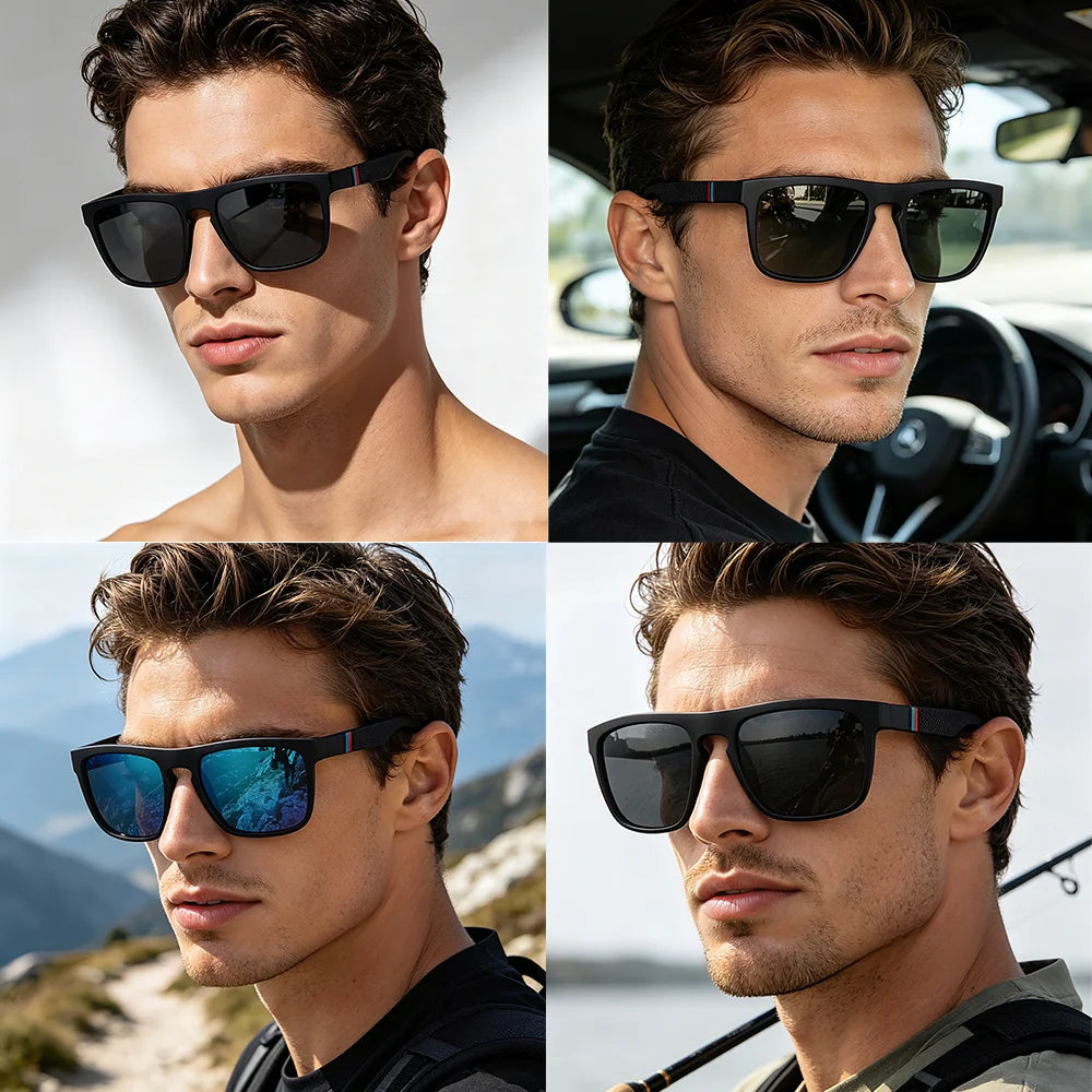 Lunettes de Soleil Polarisées Carrées KIDIN – UV400 Anti-Reflets (Modèle 1025)