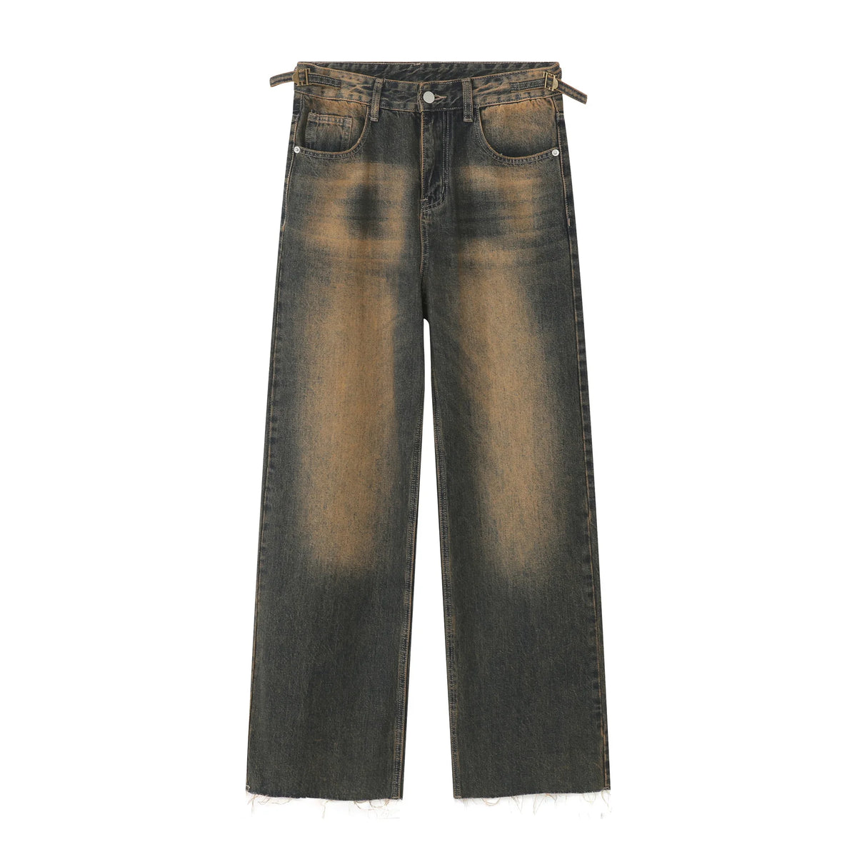 Jean Style Coréen Homme – Coupe Large Jambe Droite Taille Ajustable | Tendance 2026