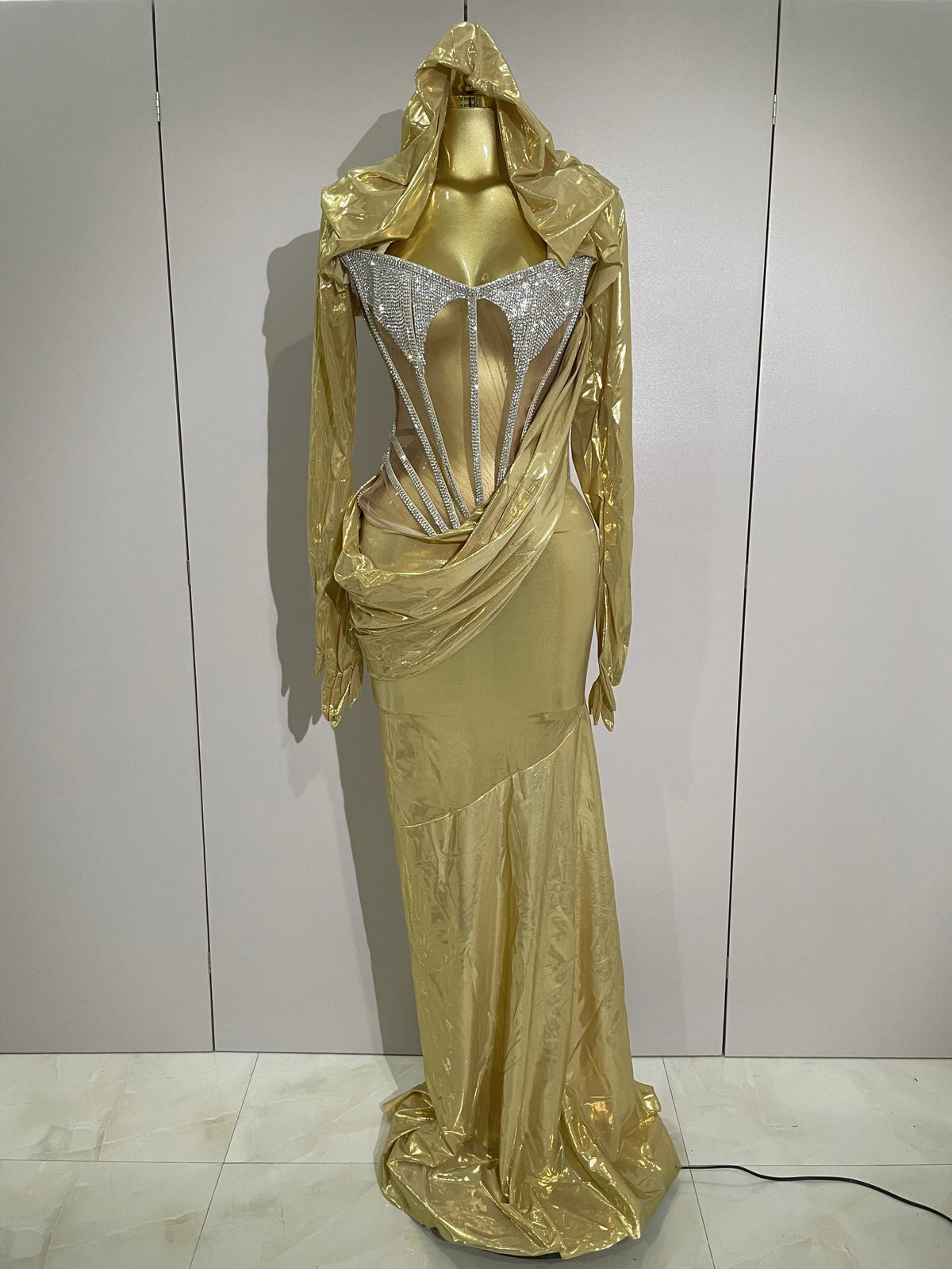 Robe de Scène Pailletée Femme – Tenue Carnaval, Nightclub & Festival