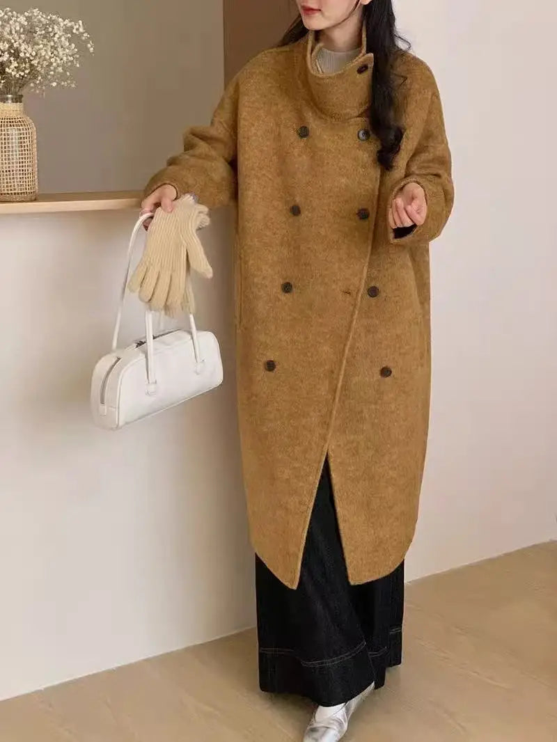 Manteau Long en Laine Style Hepburn – Femme Automne/Hiver 2025