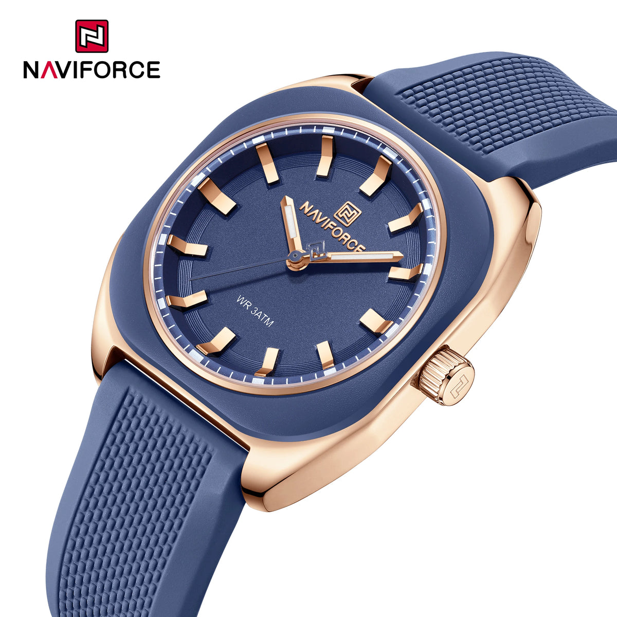 NAVIFORCE NF5061 – Montre Femme Élégante Quartz Silicone, Style Casual & Fashion