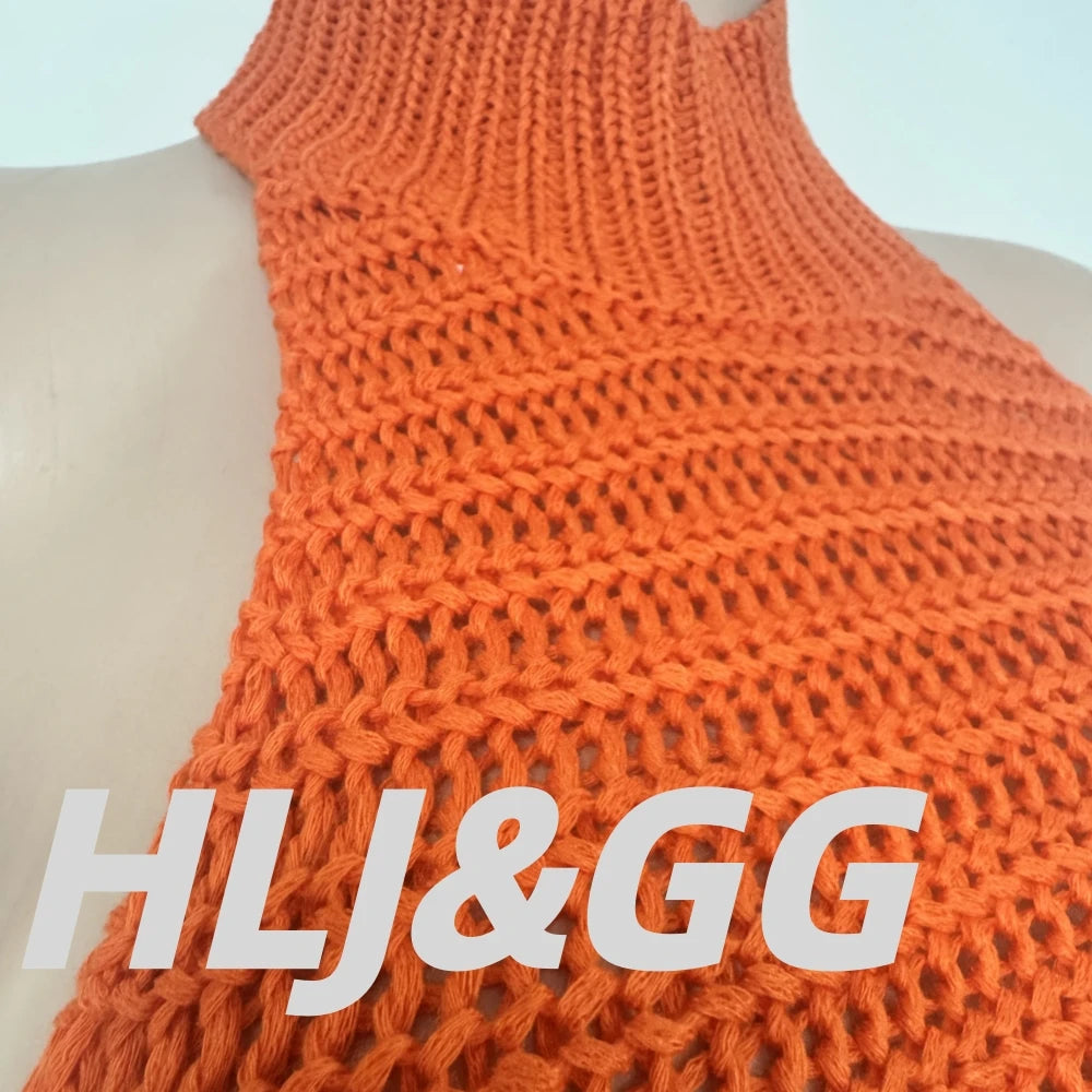 Ensemble 2 Pièces Femme – Top Crop Halter & Jupe Longue à Franges | Plage Été 2026